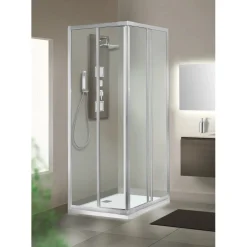 Box doccia Shark estensibile vetro trasparente 68x80 x 88x100 cm