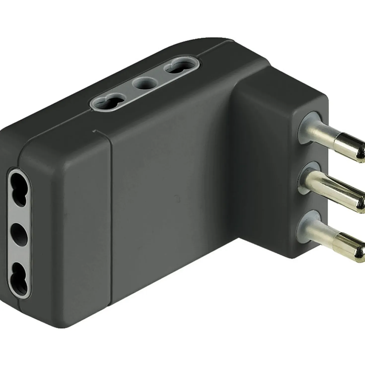 BTicino Corner adattatore salvaspazio 3 prese 16 A grigio