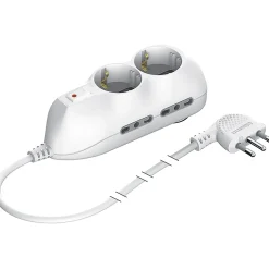 BTicino multipresa compatta 6 slot con interruttore bianca