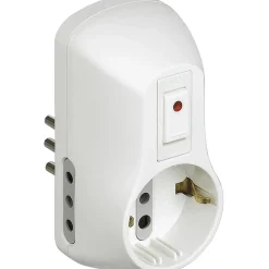 BTicino Safe adattatore 1 presa tedesca e 2 prese 10 A bianco
