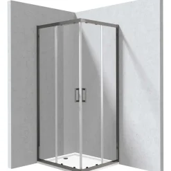 Cabina doccia Juraguá con piatto rettang Zulueta Idrostile 800x1950 mm titanio