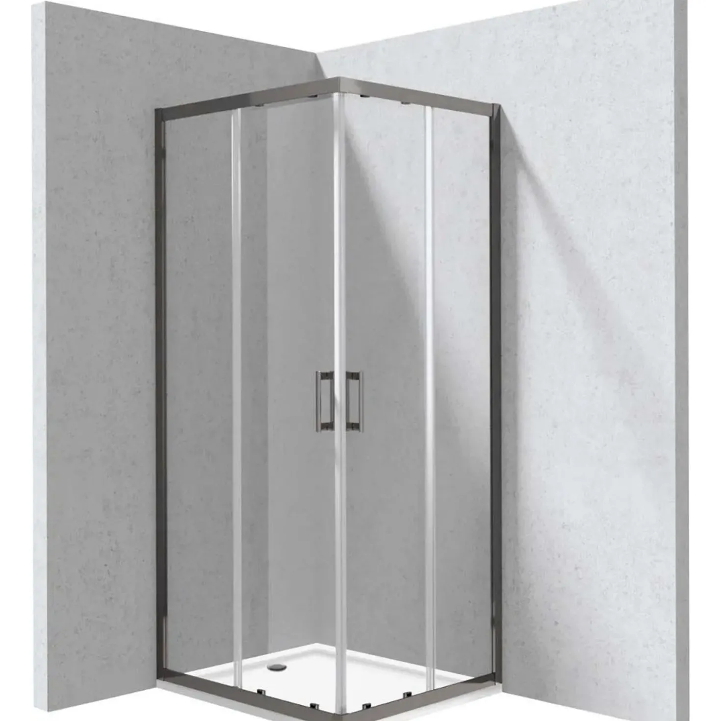 Cabina doccia Juraguá con piatto rettang Zulueta Idrostile 800x1950 mm titanio