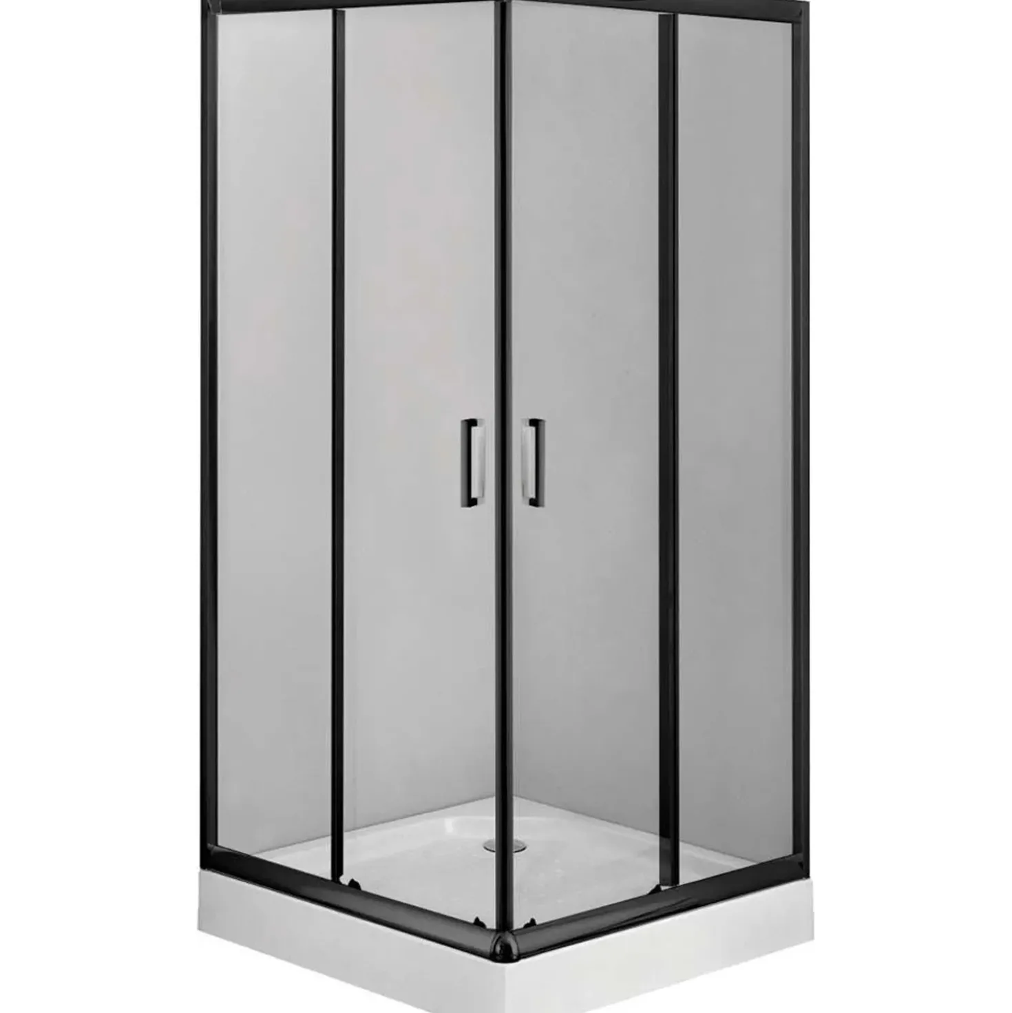 Cabina doccia Juraguá con piatto quadrato Caimito Idrostile 900x1850 mm nero