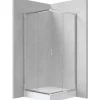 Cabina doccia Juraguá con piatto quadrato Caimito vetro opaco 900x1850 mm cromo