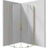 Cabina doccia quadrata Cabaiguán Idrostile 900x1950 mm oro spazzolato