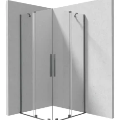 Cabina doccia quadrata Cabaiguán Idrostile 900x1950 mm titanio