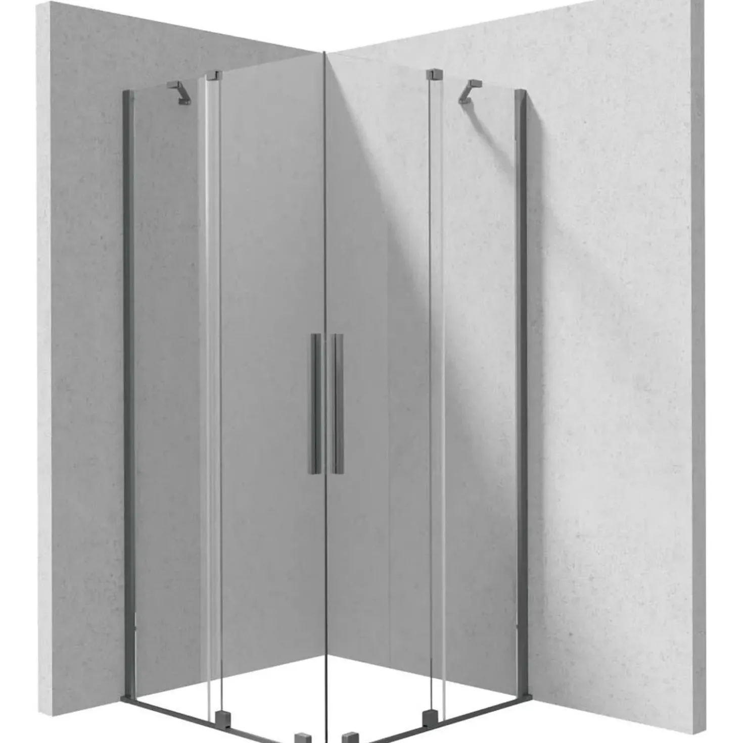 Cabina doccia quadrata Cabaiguán Idrostile 900x1950 mm titanio