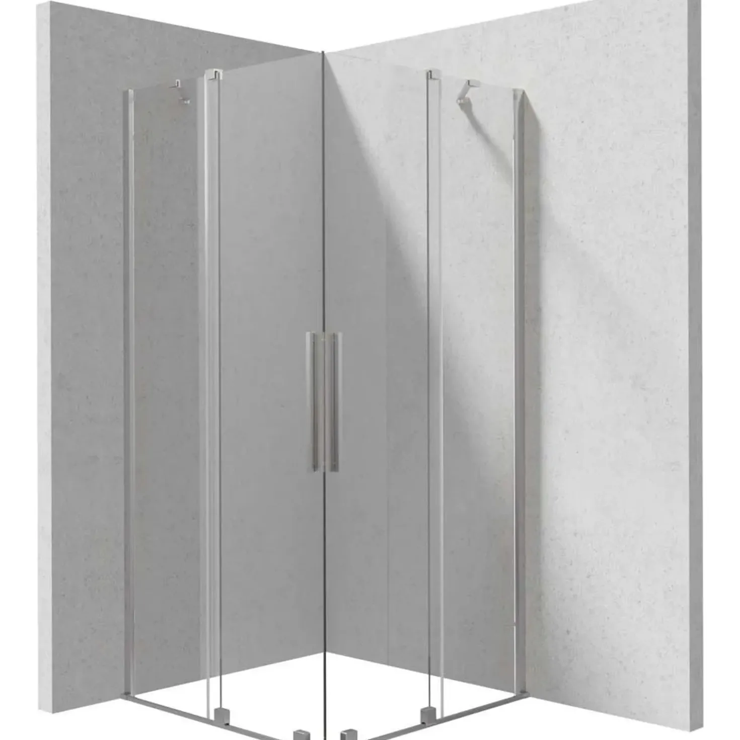 Cabina doccia quadrata Cabaiguán Idrostile vetro 6 mm 800x1950 mm acciaio