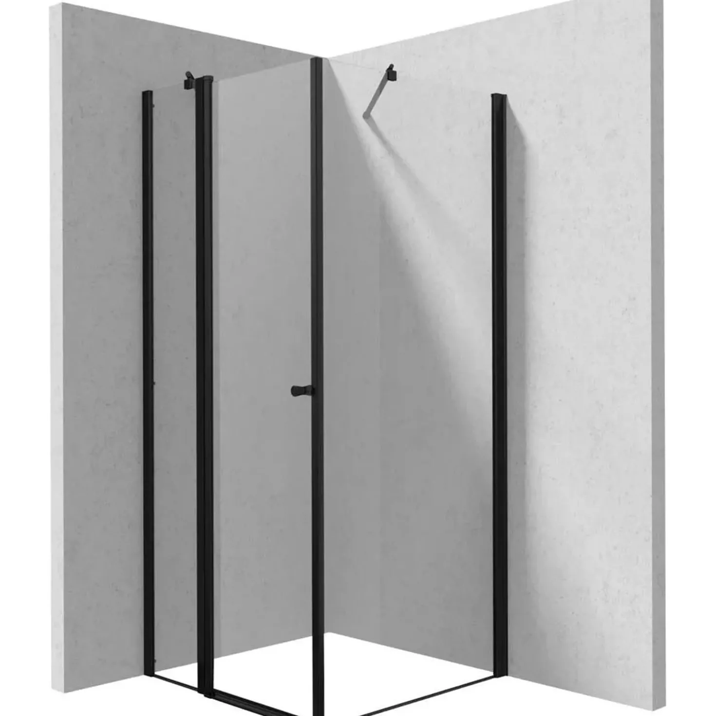 Cabina doccia quadrata Coliseo Idrostile Kerria 800x2000 mm nero