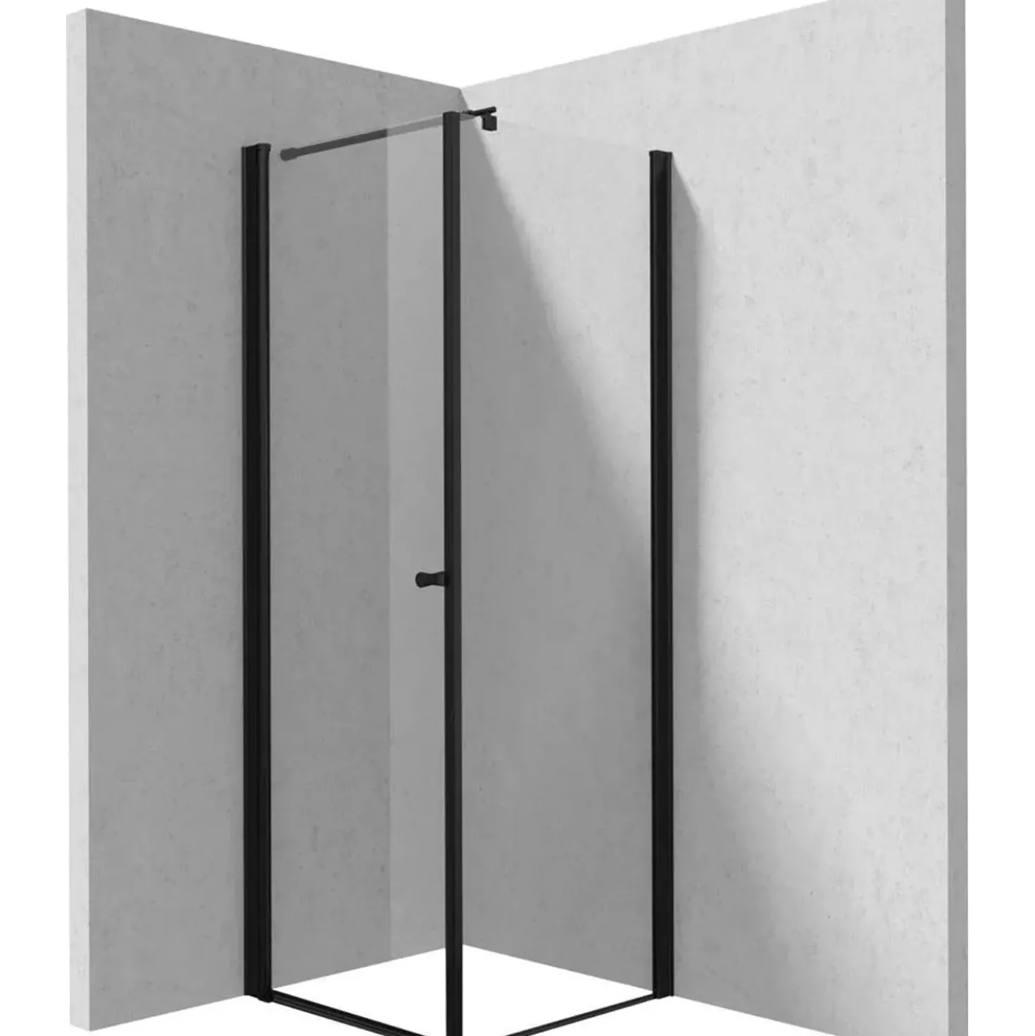 Cabina doccia quadrata Coliseo Idrostile vetro 8 mm 900x2000 mm nero
