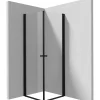 Cabina doccia quadrata Coliseo Idrostile vetro 6 mm 800x2000 mm nero