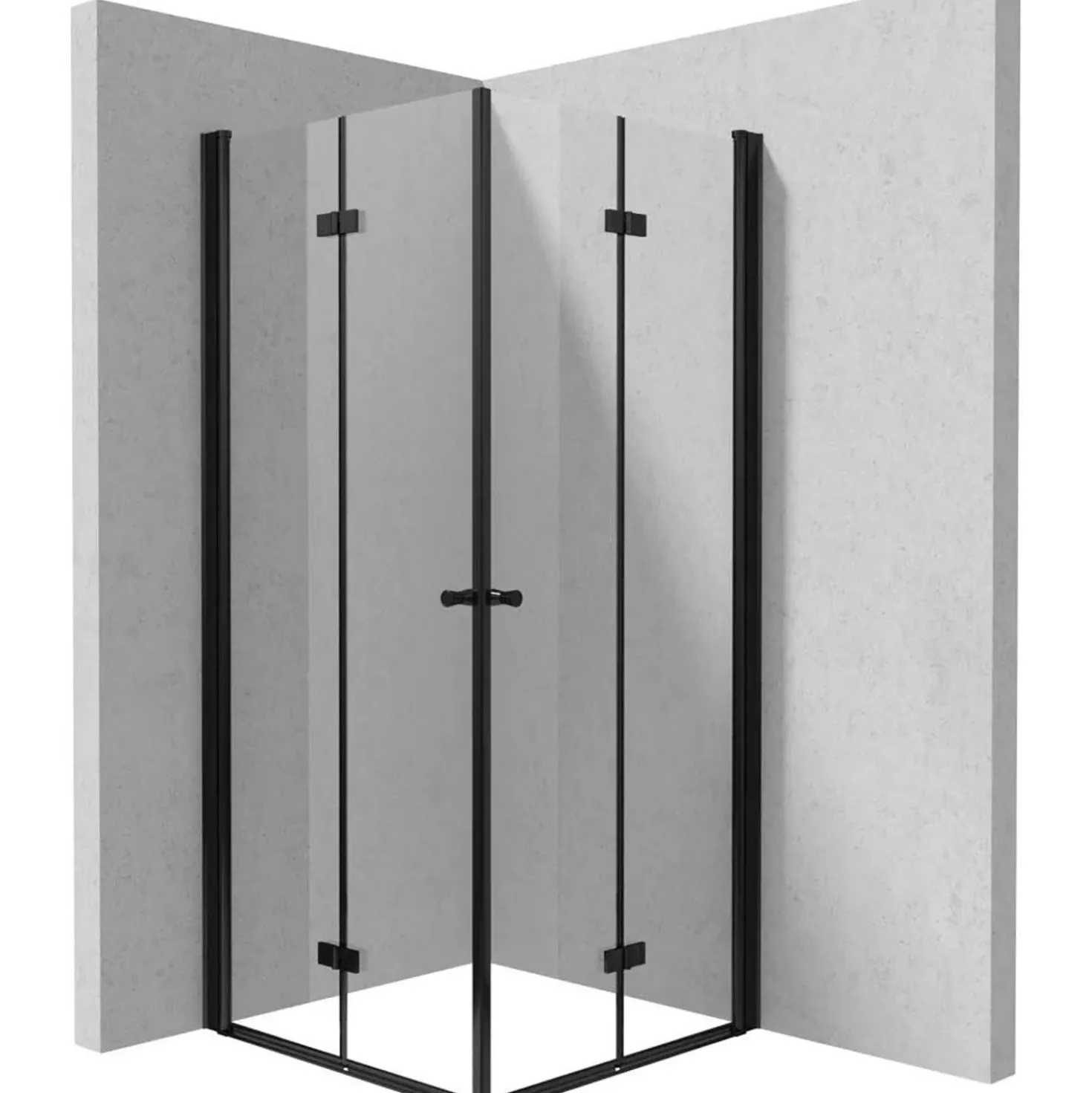 Cabina doccia quadrata Coliseo Idrostile vetro trasp 900x2000 mm nero