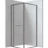 Cabina doccia quadrata Placetas Idrostile vetro trasparente 800x2000 mm titanio