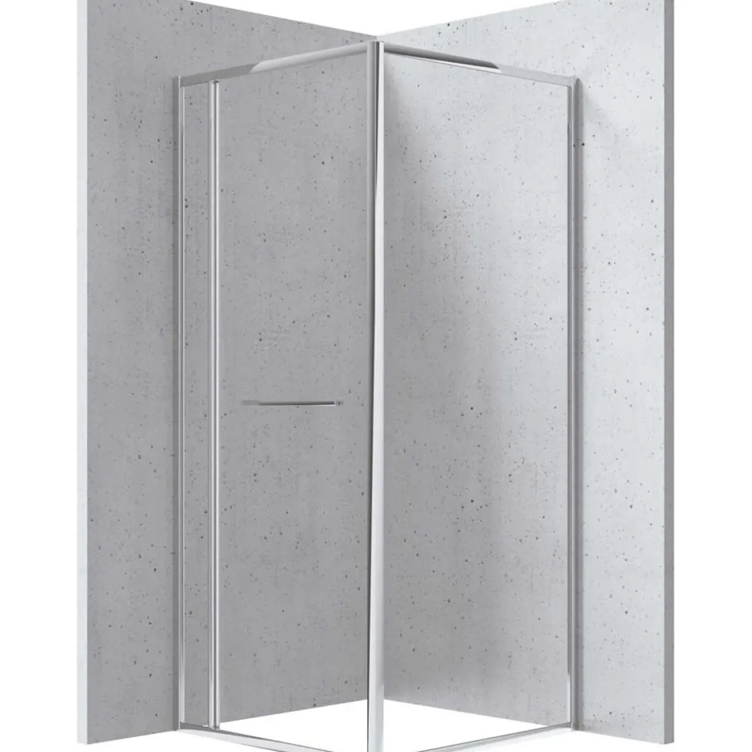 Cabina doccia quadrata Placetas Idrostile Punk vetro trasp 800x2000 mm cromo