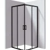 Cabina doccia quadrata Zulueta Idrostile 800x1950 mm nero