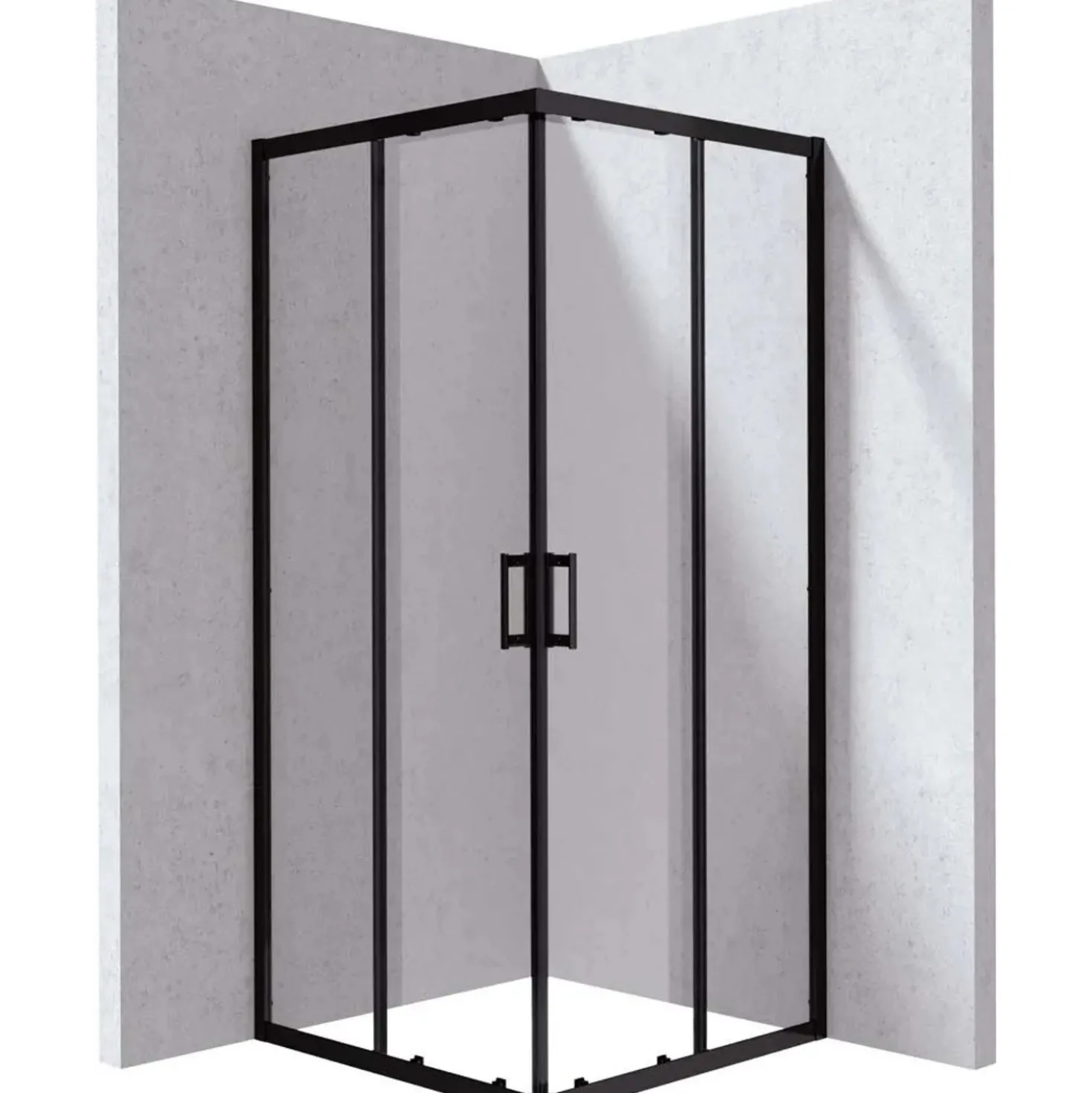 Cabina doccia quadrata Zulueta Idrostile 800x1950 mm nero