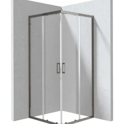 Cabina doccia quadrata Zulueta Idrostile 800x1950 mm titanio
