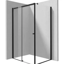 Cabina doccia rettangolare Coliseo Idrostile vetro 6 mm 1000x2000 mm nero