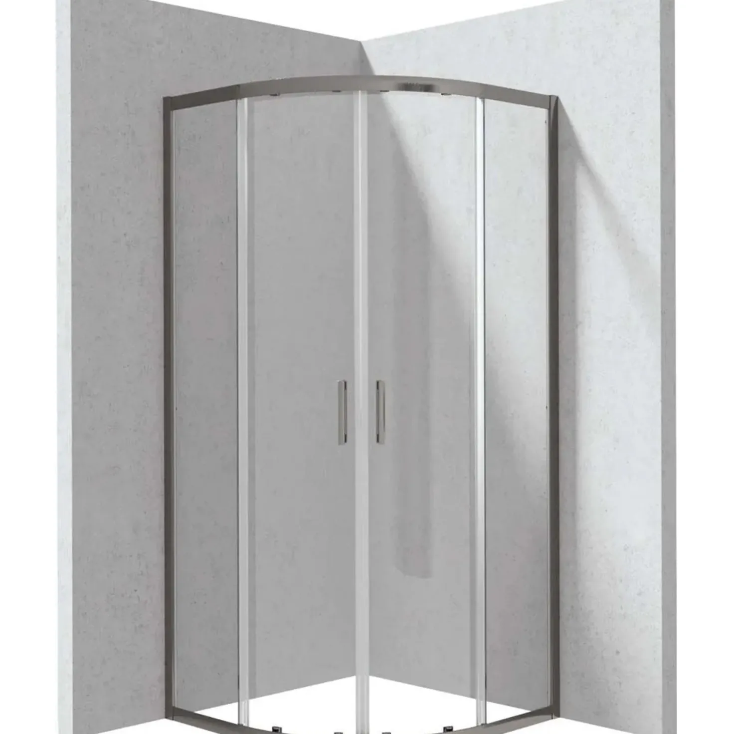 Cabina doccia semicircolare Zulueta Idrostile 800x1950 mm titanio