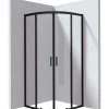 Cabina doccia semicircolare Zulueta Idrostile 900x1950 mm nero
