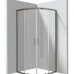 Cabina doccia semicircolare Zulueta Idrostile 900x1950 mm titanio