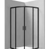 Cabina doccia semicircolare Caimito Idrostile 800x1850 mm nero