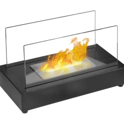 Camino bioetanolo da tavolo Qlima FFB015 1,26 kW nero