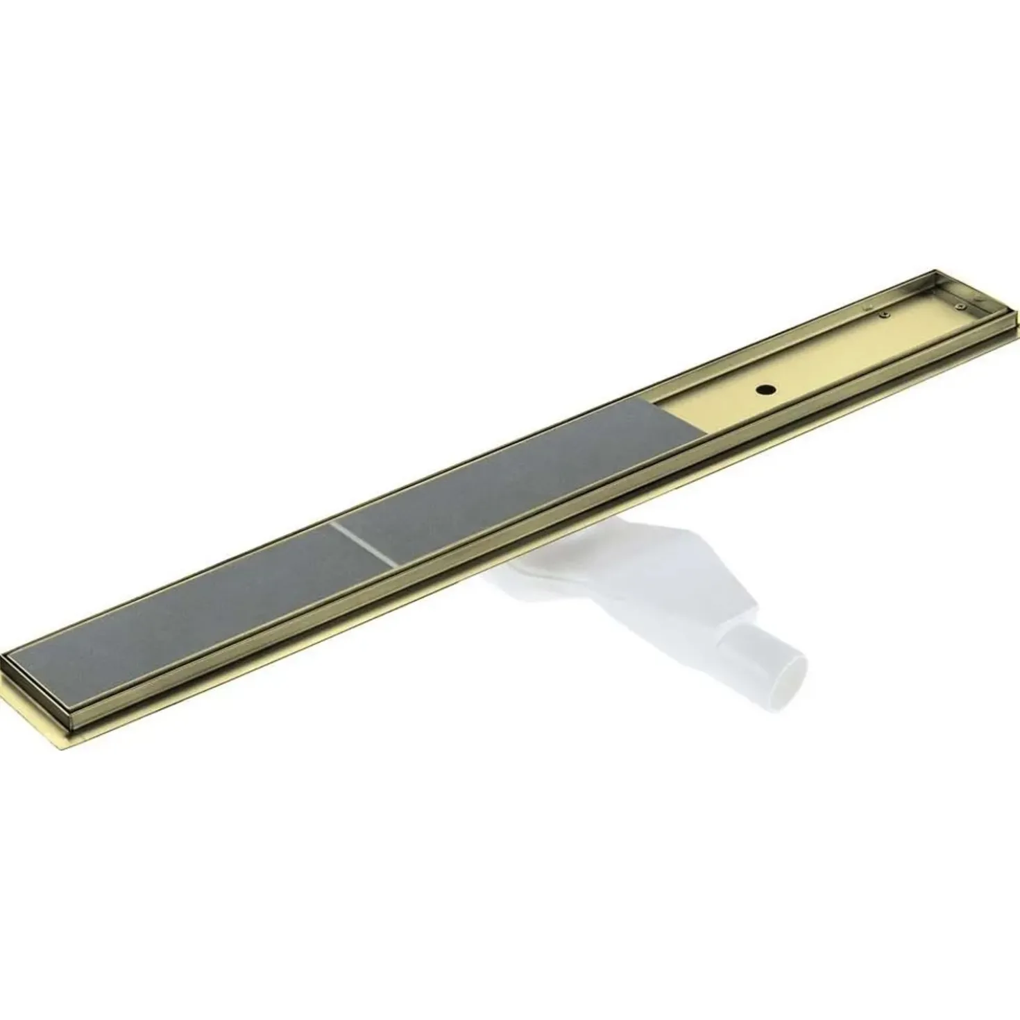 Canaletta scarico doccia lineare Idrostile reversibile 70 cm oro spazz