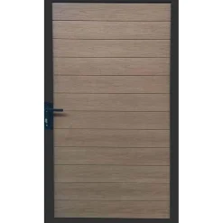 Cancello in WPC effetto legno Teck per pannello 90x180 cm legno
