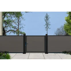 Cancello in WPC effetto liscio Antracite per pannello 90x95 cm antracite
