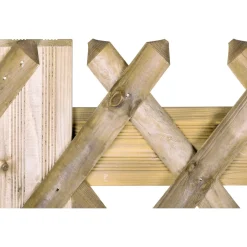 Cancello incrociato in legno 80x100 cm