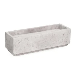 Candela Christina rettangolare vaso contenitore in cemento 30x9 cm