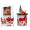 Candela decorativa Natale avorio H 17 cm