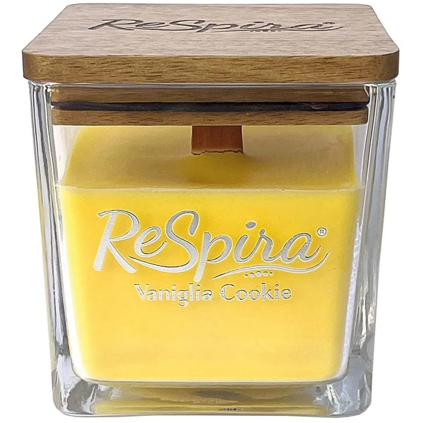 Candela design cubo al profumo di vaniglia 380 g
