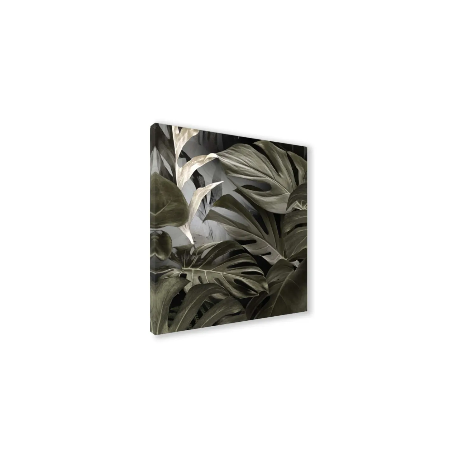 Canvas 30x30 cm set foglie a