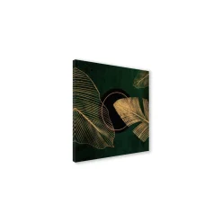 Canvas 30x30 cm set green & gold b