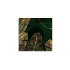Canvas 30x30 cm set green & gold a