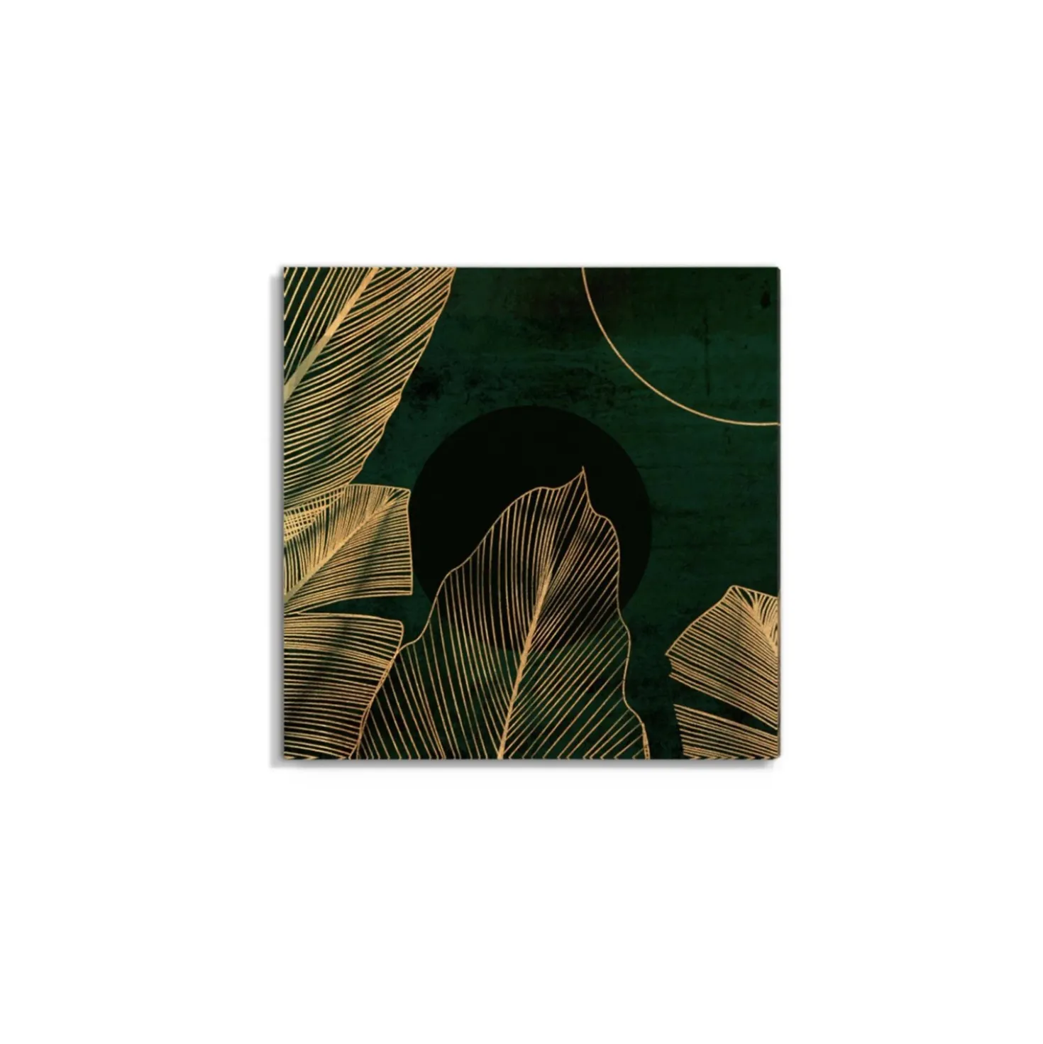 Canvas 30x30 cm set green & gold a