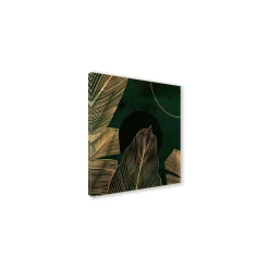Canvas 30x30 cm set green & gold a