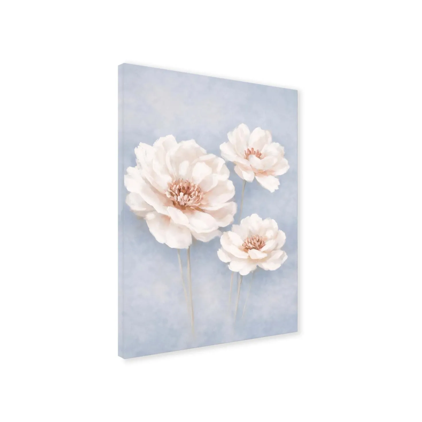 Canvas 60x80 cm white flowers