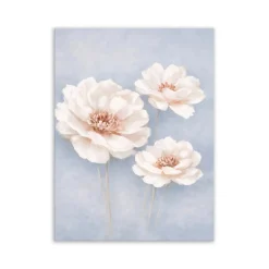 Canvas 60x80 cm white flowers