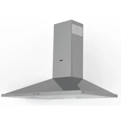 Cappa a piramide in acciaio Eolo 90 cm grigio