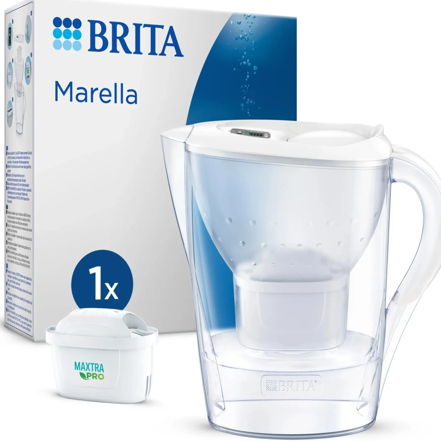 Caraffa filtrante Brita Marella 2,4 l bianco con cartuccia Maxtra Pro All-in-1