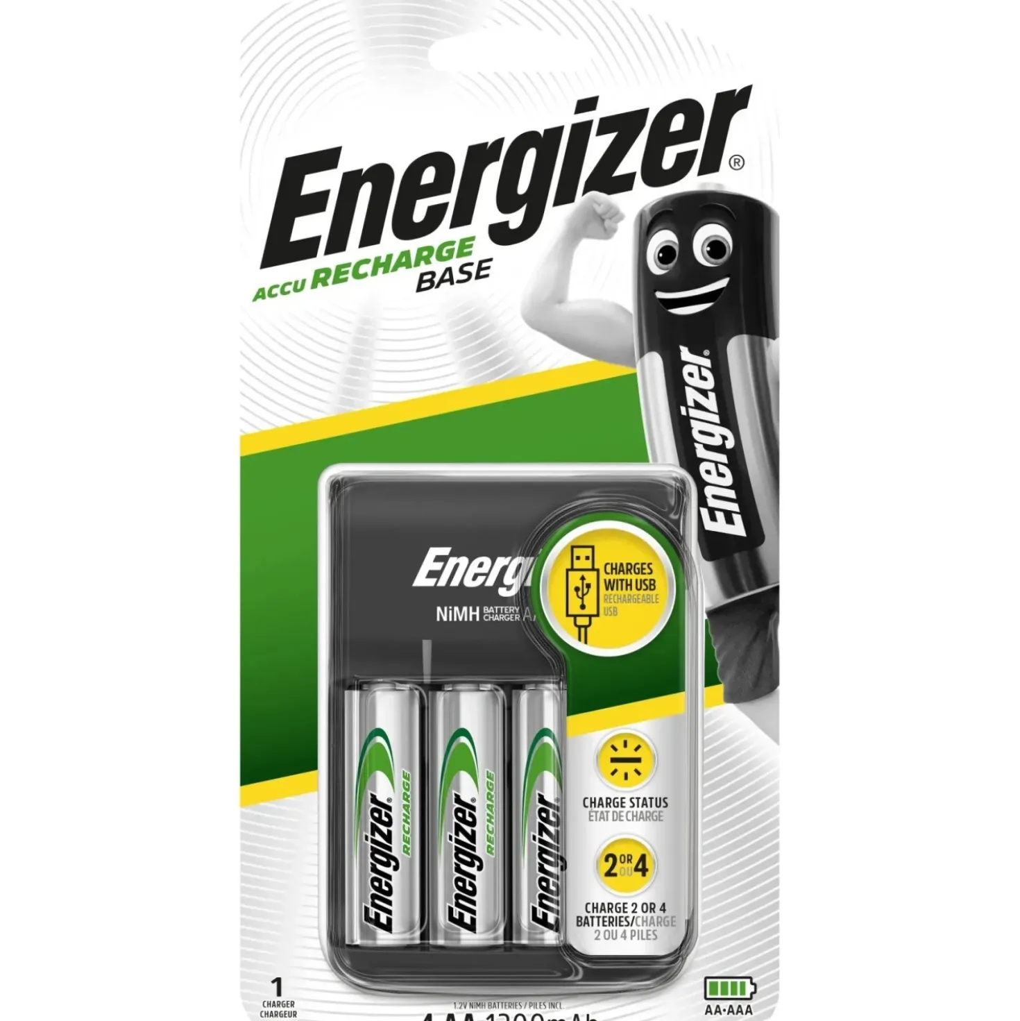 Caricatore batteria Energizer con USB