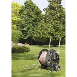 Carrello avvolgitubo Claber Genius Compact Pronto 25 m nero
