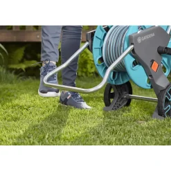 Carrello avvolgitubo Gardena CleverRoll M 38x43x67cm tubo 25 m lancia e raccordi