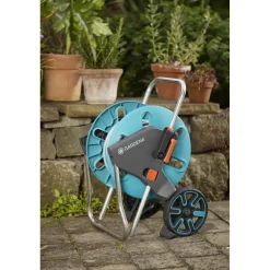 Carrello avvolgitubo Gardena CleverRoll M 38x43x67cm tubo 25 m lancia e raccordi
