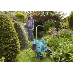 Carrello avvolgitubo Gardena CleverRoll M 38x43x67cm tubo 25 m lancia e raccordi