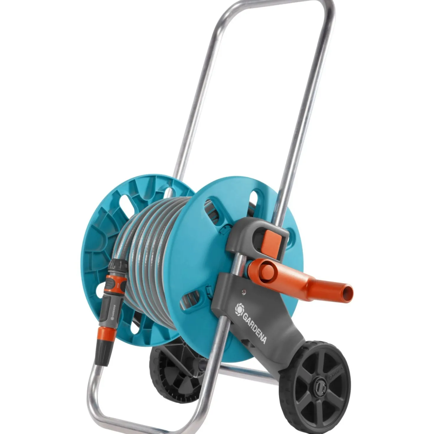 Carrello avvolgitubo Gardena AquaRoll S con tubo lancia e raccorderia