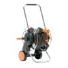 Carrello avvolgitubo in metallo con pistola multigetto e tubo 35 m